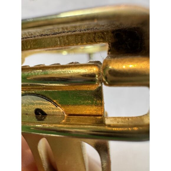 Vintage Christian Dior Gold Belt Buckle Made in Italy main image 4